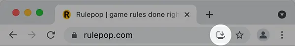 Chrome PWA install icon